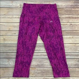 Adidas Purple Print Capri Leggings